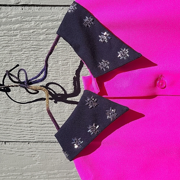 Like New Retro Beaded Collar Tunic from Japan - Picture 7 of 12